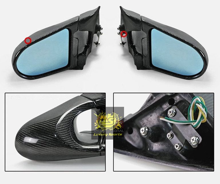 Luxury Sports Ganador Style Carbon Electric Side Mirror For Toyota Altezza